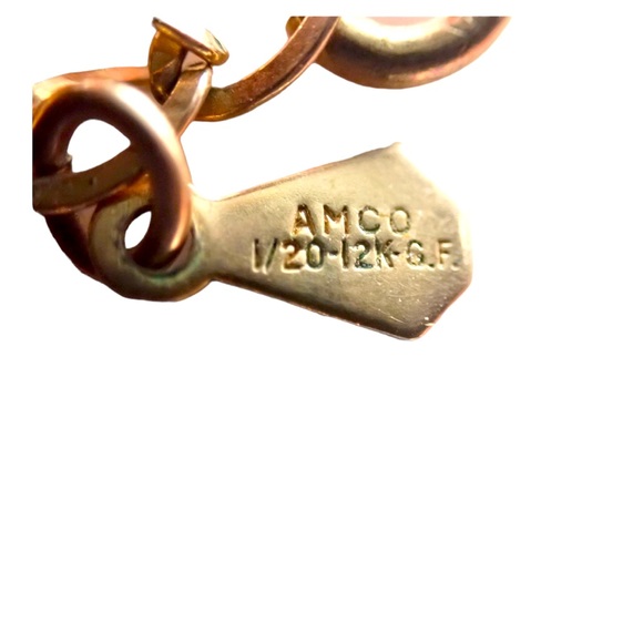 Vintage AMCO 12K GF Tigers Eye Necklace Earring Set - Picture 5 of 7